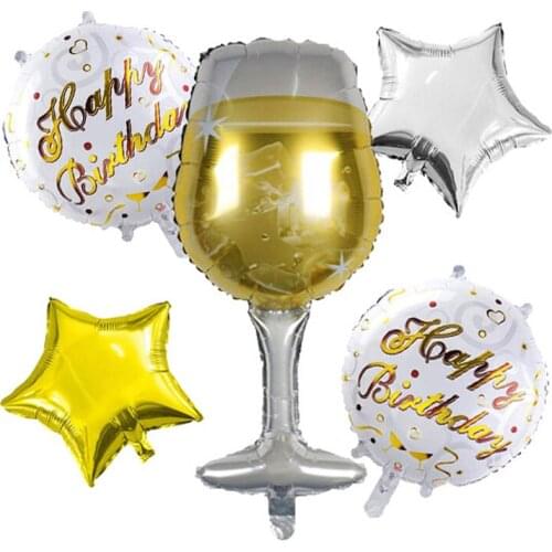 Large Mylar Foil Helium Balloons Bright Shining Golden pop Decoration for Party, Birthday, camping, Anniversary Graduation