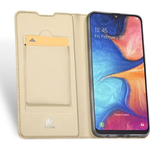 For Samsung Galaxy A20E A10E DUX DUCIS Skin Pro Series Flip Cover Luxury Leather Wallet Case Full Good Protection Steady Stand