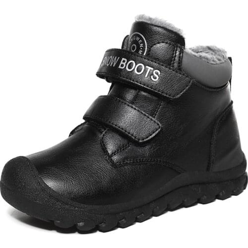 Children Snow Boots 2020 Winter Hot Outdoor Fashion PU Waterproof Warm Sneakers Girls Boys Big Kids Platform Boots Shoes Botas