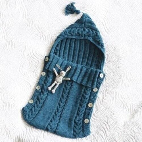 Geckatte New Knitted Wool Blanket Baby Blankets Newborn Baby Born Swaddle Blankets Bedding Baby Wrap Stuff Baby Bath Funny