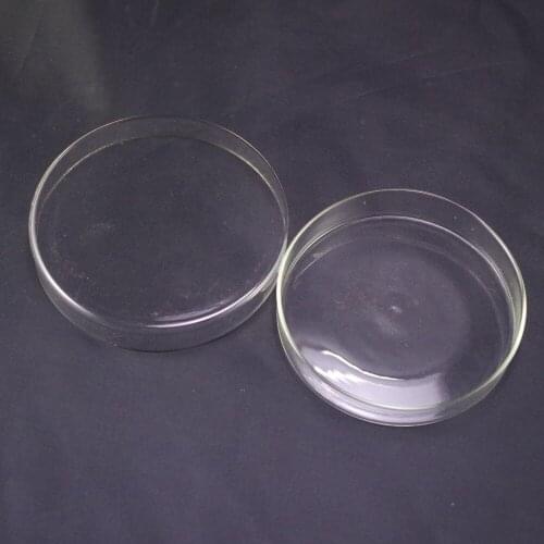 Chemical Instrument 90mm Clear Glass Petri Dishes For Cell Clear Sterile