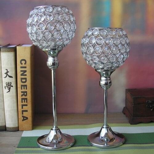 Crystal candle holder wedding centerpieces crystal holder wedding metal silver tealight candle holder candle stand candlestick