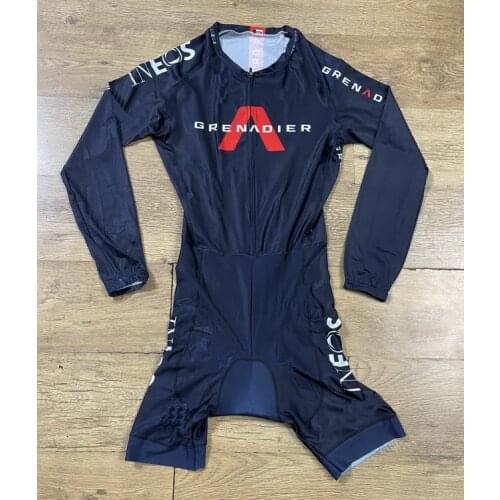 LASER CUT Skinsuit 2021 INEOS Grenadier PRO TEAM Bodysuit LONG SLEEVE Cycling Jersey Bike Bicycle Clothing Maillot Ropa Ciclismo