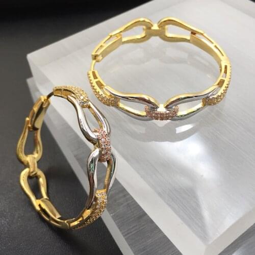 Lanyika Fashion Jewelry Geometry circle Big Ear Loops Micro Plated Wedding Banquet Earrings Artistical Bridal Daily Best Gift