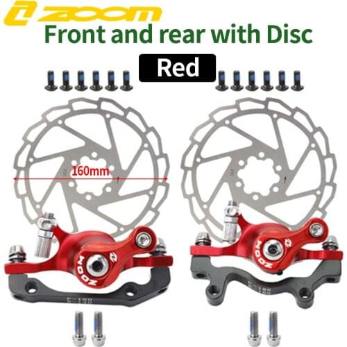 ZOOM Aluminum Mountain Bike Disc Brake Line Pull Mechanical Disc Brakes Caliper MTB Braking Parts