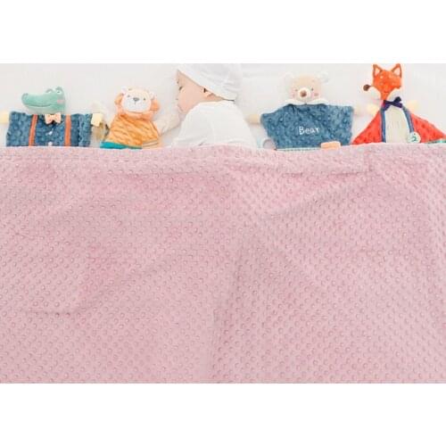 Minky Dot Fabric MINKEE Chenille DOT Soft Fabric Cuddle Dimple Hunter Fabric for Creating Blankets, Baby Accessories, Plush Toys