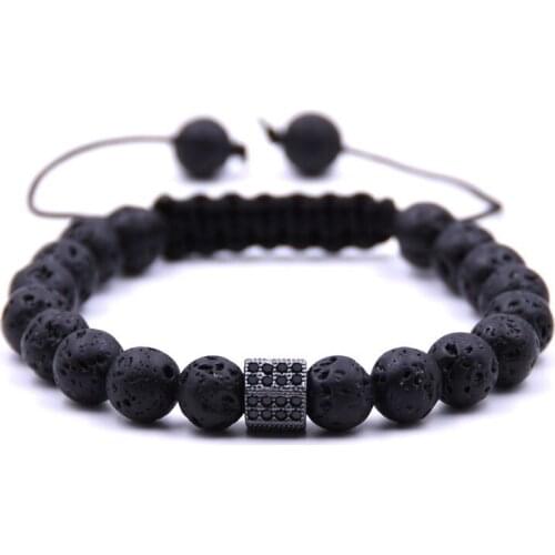 2021 Fashion Mens Beaded Bracelet On Lava Stone Female Bracelet Lucky Chakra Friendship Couple Bracelet Female Jewelry Gift