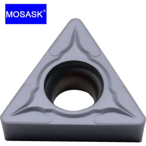 MOSASK 10PCS TCMT 1102 16T3 04 08 ZM30 Metal Machining Stainless Steel Turning Boring Tungsten Solid Carbide Inserts