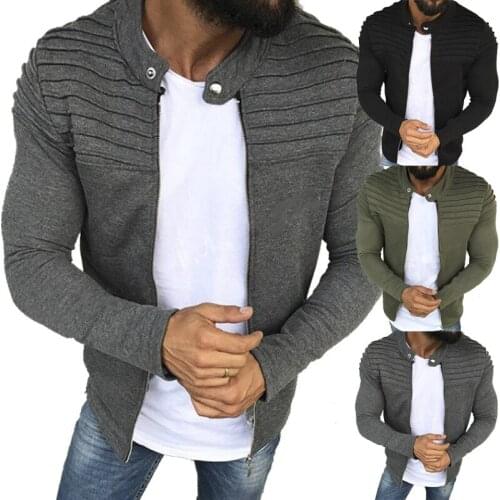 Mens Spring Slim Fit Casual Short Coat Jacket Outwear Stand Collar Tops Plus Size Jackets Solid