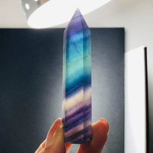Natural fluorite crystal healing POINT meditation Home decoration & stone craft & sorcery decoration