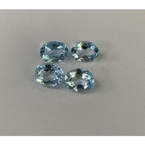 Sky Blue 12x10mm Natural Topaz 6 Carats AAA Quality Oval Stones Loose Gemstones For Jewelry