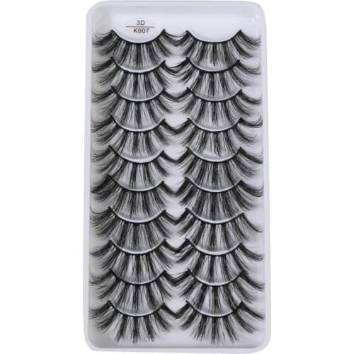 New 10 pairs 3d artificial false eyelashes natural mink eyelashes dramatic eyelash extension eyelash wholesale supplier