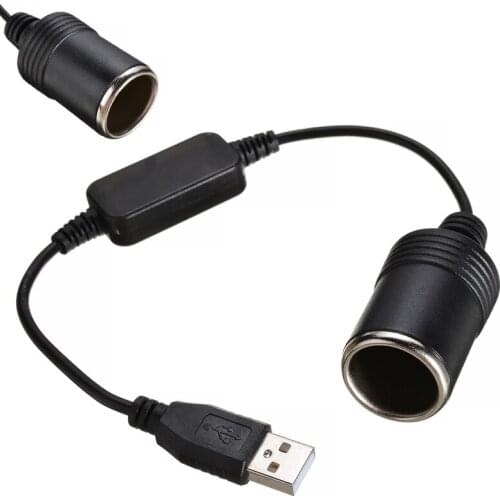 Newest 5V 2A USB Male To Female 12V Power Cord Converter Car Cigarette Lighter Socket Adapter for Driving Recorder Car Charger