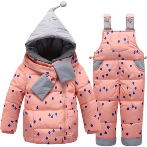 2020 New Arrive Baby Girls Boys Winter Down Sets Jacket +Pants, Kids Clothing Suits Set,children Girl Down Jacket Suit 0-4 Years