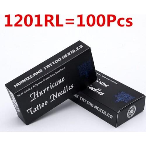 Disposable Sterile Tattoo Needles 1201RL tattoo needle 100pcs/lot free shipping stianless steel needles medical tattoo needle