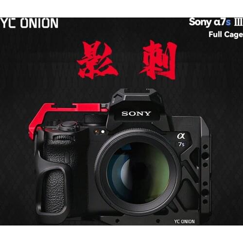 YC Onion Sony A7S3 Camera Full Cage with Cold Shoe 1/4 Multi-mount A7M3 A7R4 Half Cage Aluminum Alloy Formfitting Protective