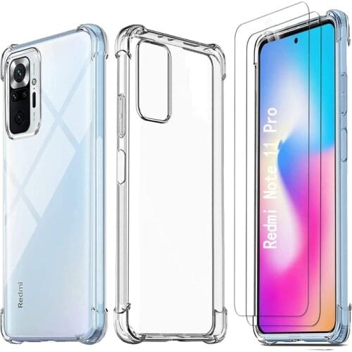 Clear case for redmi-10 fundas xiomi redmi note 10pro 10S 10 T Pro antishock cover redmi note 10 5g glass case xiaomi redmi 10