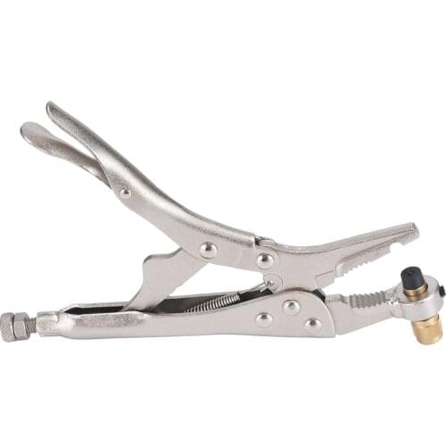 1/4" SAE Interface CH-308 Refrigerant Recovery Pliers Steel Locking Pliers Air Conditioning Copper Pipe Repair Clamp Hand Tool