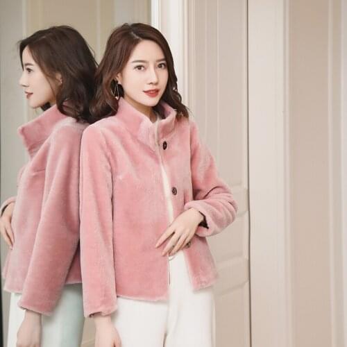 Real Wool Sheep Sheared Coat Female 2020 Fur Coats for Women Short Style Autumn Winter Jacket abrigo mujer 1801