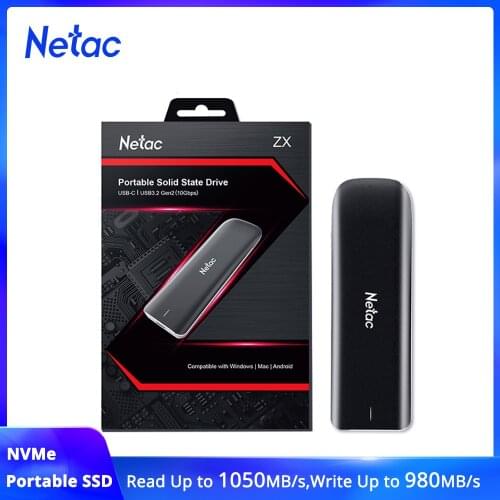 Netac NVMe SSD External Hard Drive External ssd 1TB 500GB Protable SSD Disk for laptop USB3.2 TYPE C High Speed