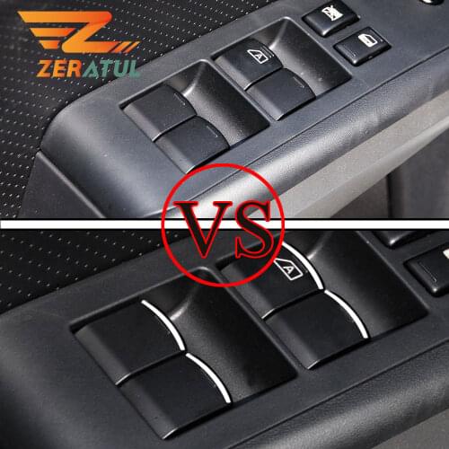 Zeratul Auto 7Pcs/Set ABS Chrome Interor Car Control Lifter Switches Botton Sequins Trim For Nissan Navara D40 Qashqai J10 Parts