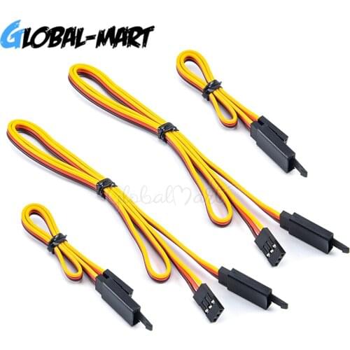 10PCS 100/150/200/300/500/1000mm Servo Extension Lead Wire Cable Anti-loose 60 Core Male to Female For RC Futaba JR Airplane Toy
