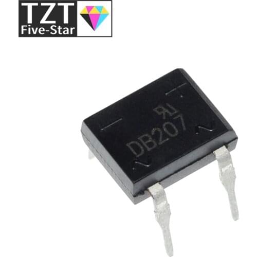 10pcs/lot diode bridge retifica DB207 DIP-4 DB207S DIP4 2A 1000V power diode rectifier 1000v electronic components