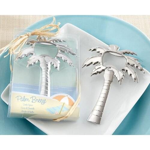 100 pcs/lot Silver Coconut tree wine bottle opener Wine Opener wedding party favor guest gift Banquet present