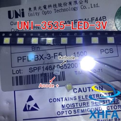 200pcs Original For LUMENS UNI SEOUL LG LED LED 2W 6V / 1W 3V 3535 Cool cold white LCD Backlight for TV