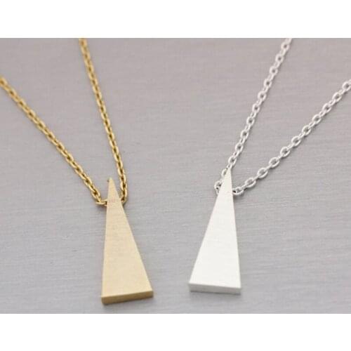 30PCS/lot Fashion plating necklace Long triangle necklaces for women color