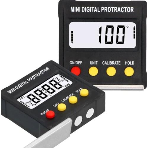 360 Degree Mini Digital Protractor Inclinometer Electronic Level Box Magnetic Base Measuring Tools