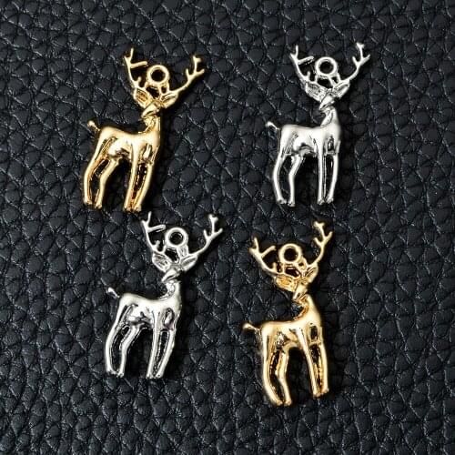 5 pcs/lot Alloy Pendant Gold Fawn jewelry accessories DIY Decorative Sew for Brooch Pin Dress Coat Bag Alloy Badge Fawn jewelry