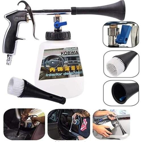 Car Air Cleaning Gun Surface Interior Exterior Air Washing Tool EU Plug Car Motorcycle Glass Window Leather Cleaner Gun kit