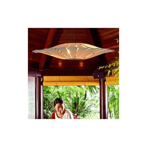Bamboo Living Room Lights Restaurant Lamp Chinese Style Wooden Lamps Veneer Dining Room Lights