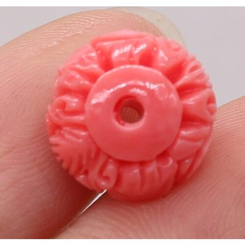 10Pcs Natural Red Coral Beads Through-Hole Isolation Bead For Jewelry Making DIY Necklace Earrings Bracelet Accessory