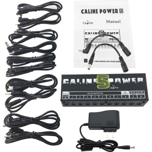 Caline CP-05 Power Supply 10 Output Power for 9V, 12V or 18V Guitar Effect Pedal