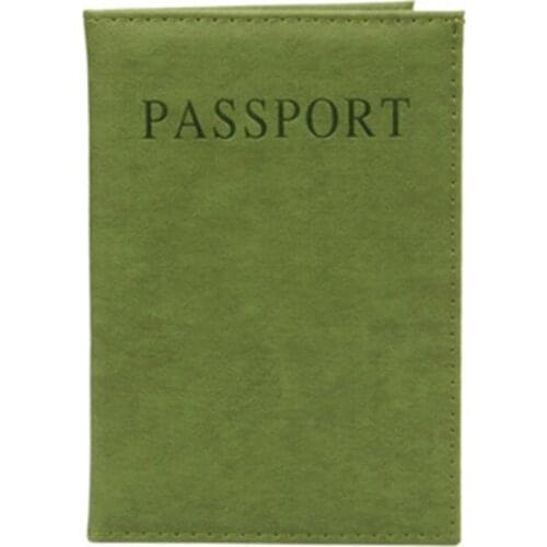 English PU Leather Passport Case Comfortable Dustproof Case For Credit Cards ID Cards Travel Storage