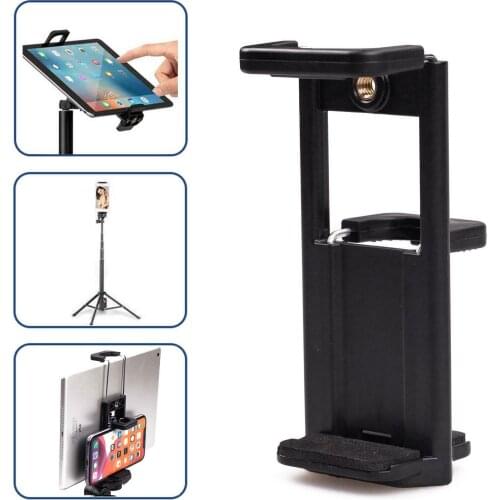 Tablet Phone 2in1 Holder Stand Mount iPhone Universal Adjustable Clamp Bracket