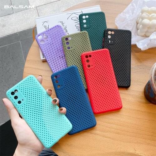 Heat Dissipation Breathable Cooling Case For Samsung Galaxy S20 S21Plus Ultra M51 A72 A52 A42 A32 12 A50 A70 A21S Soft TPU Cover