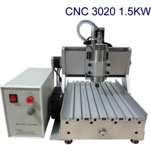 1pc LY CNC 3020 Z-VFD1.5KW 3 axis water cooling spindle PCB wood engraving machine milling router