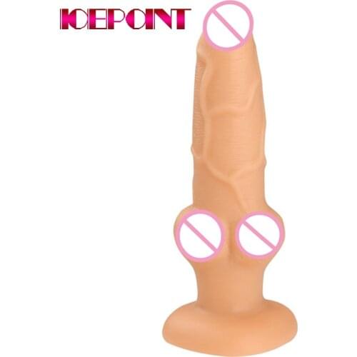 21*7.5cm Animal Dog Dildo with Suction Cup Wolf Penis Sex Toys for Women Cheap Sex Products Anal Plug Lesbian Flirt Sexy Shop
