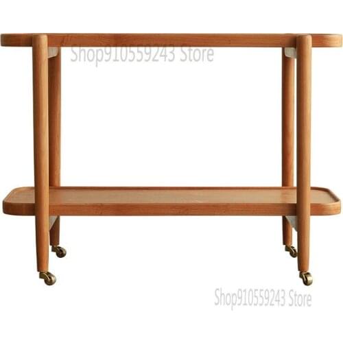 Nordic Solid Wood Multifunctional Cart Simple Sofa Side Table Side Table Coffee Table