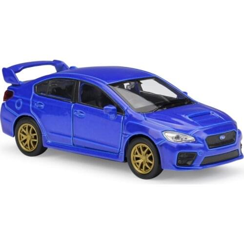 1:36 Scale Welly Subaru Impreza WRX STI High imitation Alloy Model Car Metal With Pull Back 2 Open Door Kids Toy Vehicle Gifts