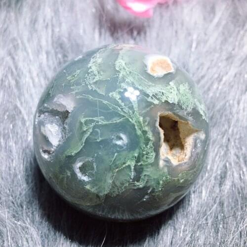 Moss agate sphere1942