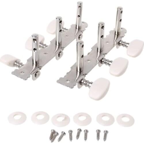 Set of 2pcs Classical Silver Guitar Tuner Tuning Machine Heads Keys Pegs New 094C
