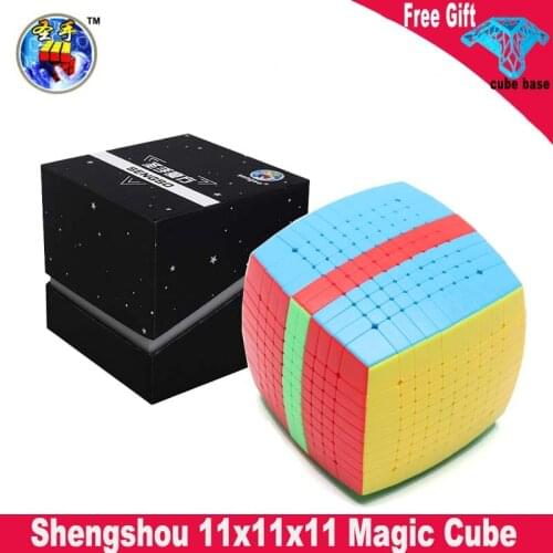 Newest Shengshou Magic Cube 11x11Stickerless Speed cube 11x11x11 professional Cubo Magico high level Toys for Children