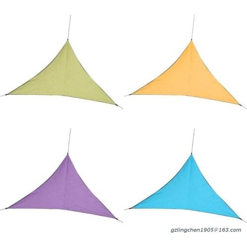 P8DE 4m Triangle Sun Shade Sail Canopy Waterproof UV Block Awning Shelter for Garden