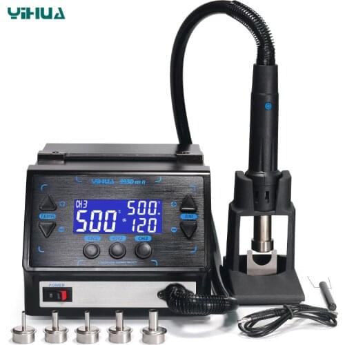 YIHUA 993DM-II Intelligent Digital Display BGA Rework Station 1000W Lead-free Hot Air Gun Soldering Station for PCB Chip Repair