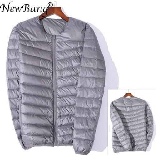 NewBang Brand Mens Down Jacket Ultra Light Down Jacket Men Slim Windproof Portable O-Neck Lightweight Coat Warm Liner