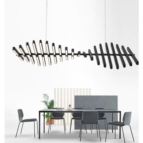 Postmodern Luxury LED Chandelier For Living Dining Room Bedroom Simple Fixtures Restaurant Clothing Store New Glass Hanging Lamp